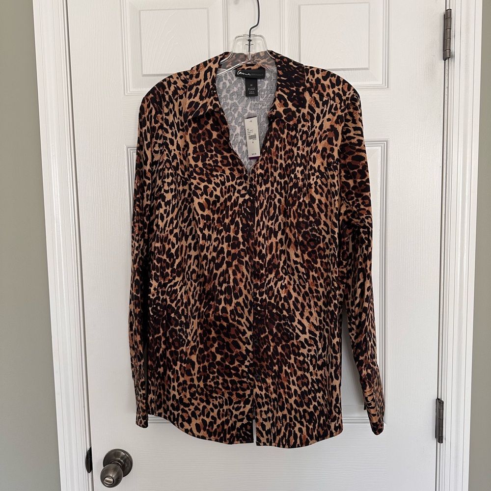 🐆Lane Bryant Animal Print Blouse - Picture 2 of 5